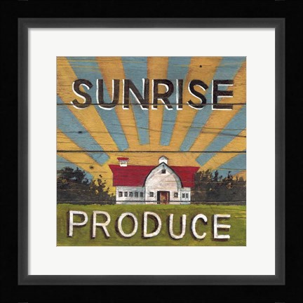 Framed Sunrise Produce Print