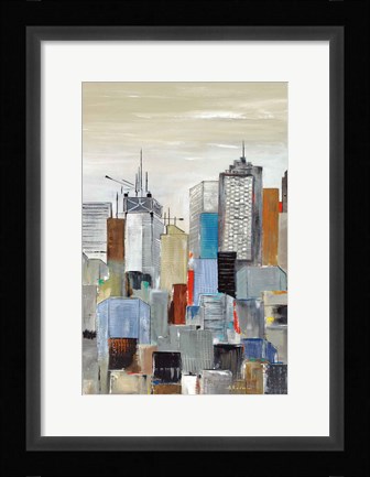 Framed New York Skyline III Print