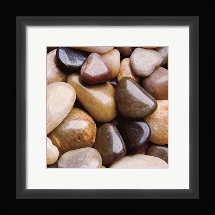Framed River Rocks Print
