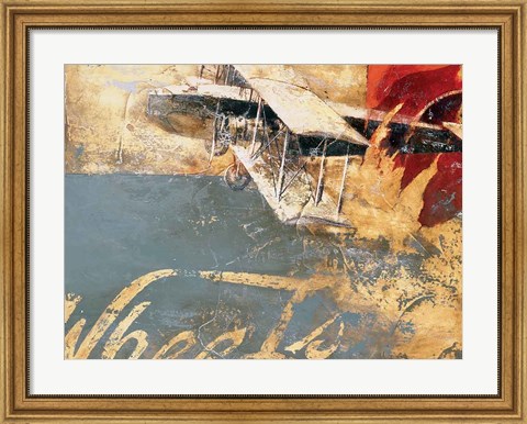Framed Wheels and Wings Print