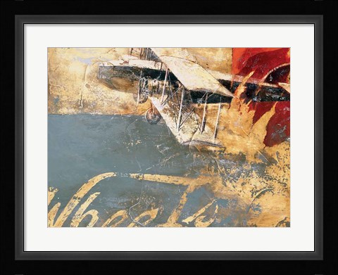Framed Wheels and Wings Print
