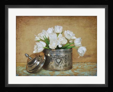 Framed Vintage Tulips II Print