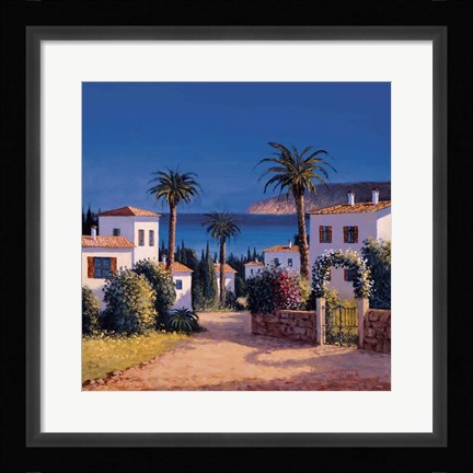 Framed Mediterranean Morning Shadows II Print