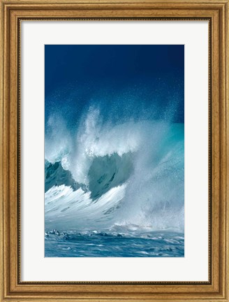Framed Breaking Waves III Print