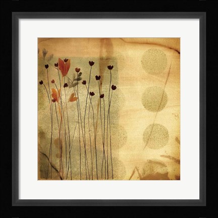 Framed Playful Meadow I Print