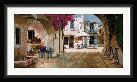 Framed Picking Up Flowers Print