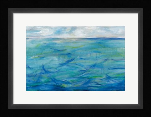 Framed Deep Blue Print