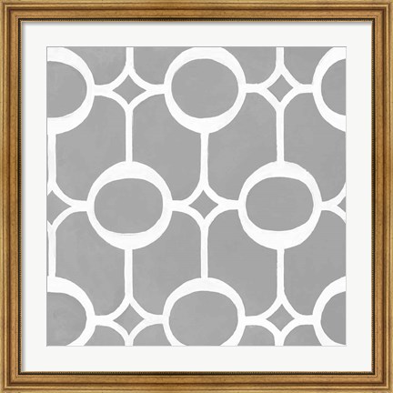 Framed Latticework Tile II Print