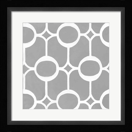 Framed Latticework Tile II Print