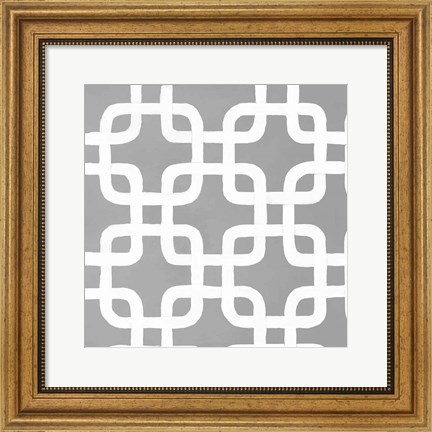 Framed Latticework Tile IV Print