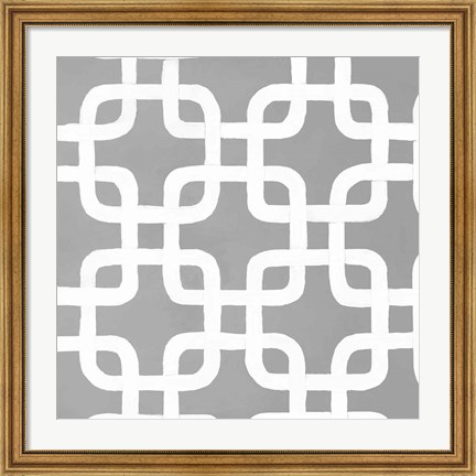Framed Latticework Tile IV Print