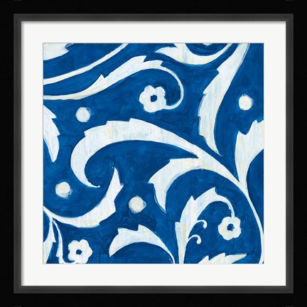 Framed Tangled In Blue III Print