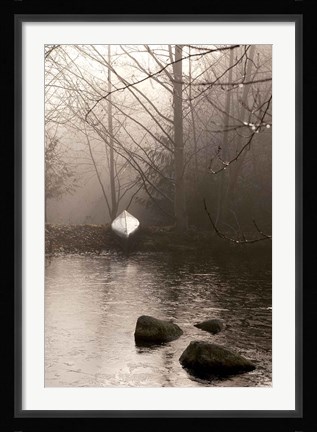 Framed Silvered Morning Pond Print
