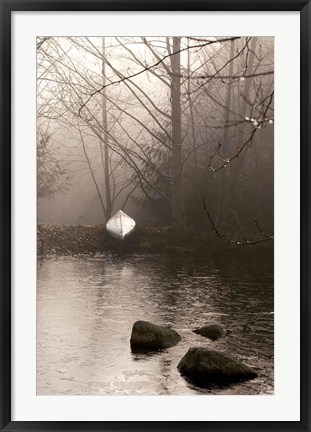 Framed Silvered Morning Pond Print