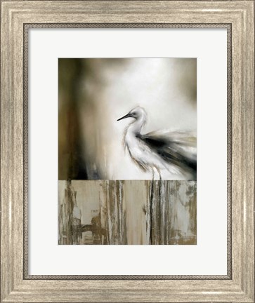 Framed Sea Mist &amp; the Egret Print