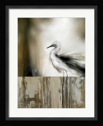 Framed Sea Mist &amp; the Egret Print