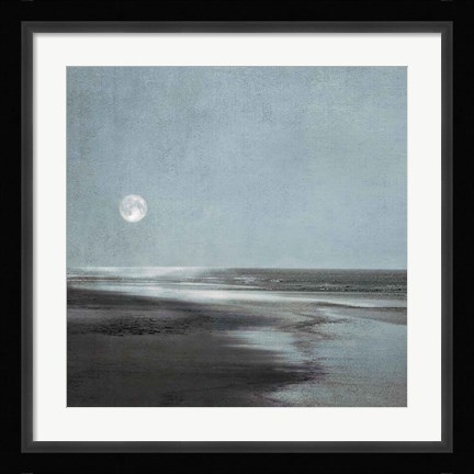 Framed Moonlit Beach Print