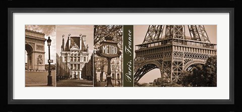 Framed Glimpse of Paris Print
