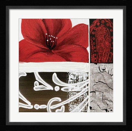 Framed Flora I Print