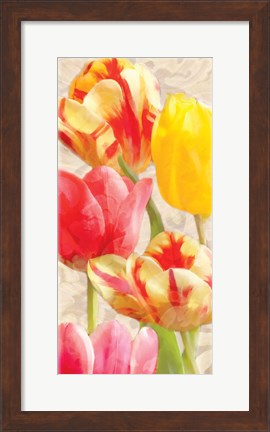 Framed Glowing Tulips I Print