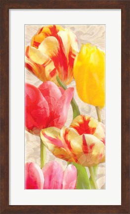 Framed Glowing Tulips I Print