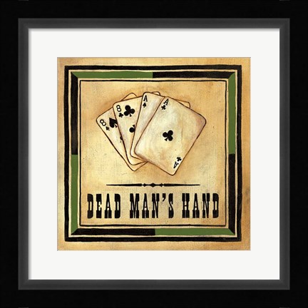Framed Dead Man's Hand Print