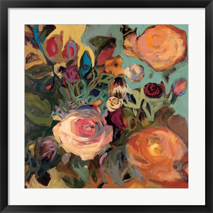 Framed Rose Garden II Print