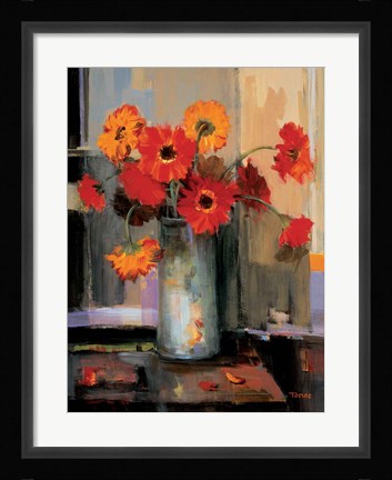 Framed Floral Sunset Print