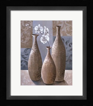 Framed Silver Orchids II Print