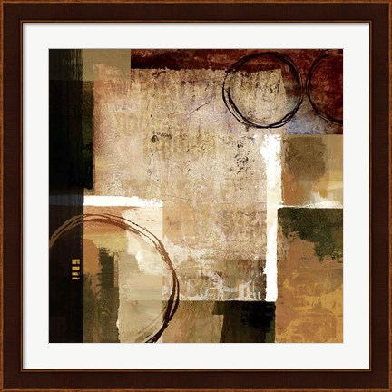 Framed Abstract &amp; Natural Elements B Print