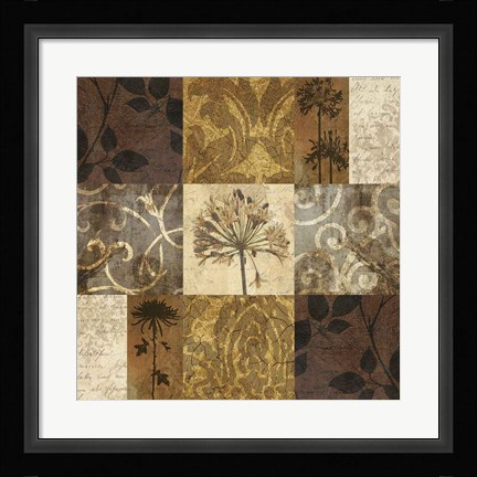 Framed Floral Nine Patch Print