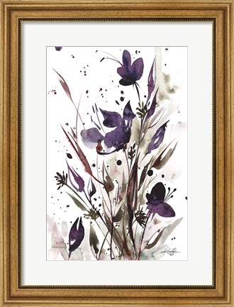 Framed Floral Music I Print