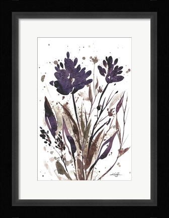 Framed Floral Music II Print