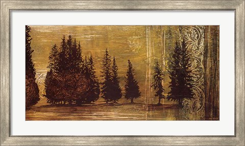 Framed Forest Silhouettes I Print