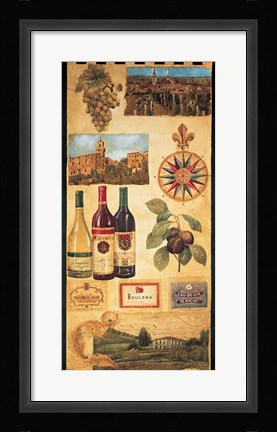 Framed Wine Country I Print