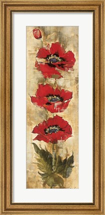 Framed Strand of Poppies I Print