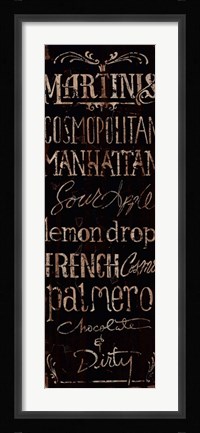 Framed Martinis Print