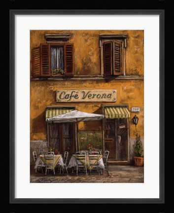 Framed Cafe Verona Print