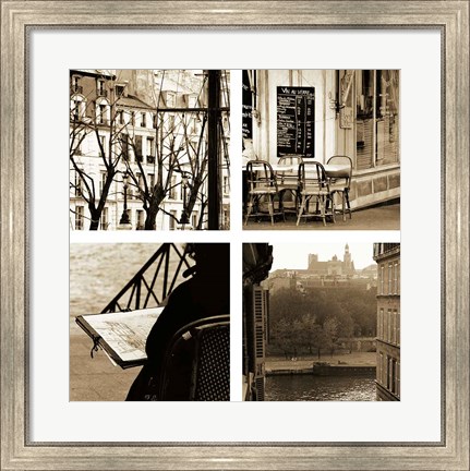 Framed Paris A La Seine. Print