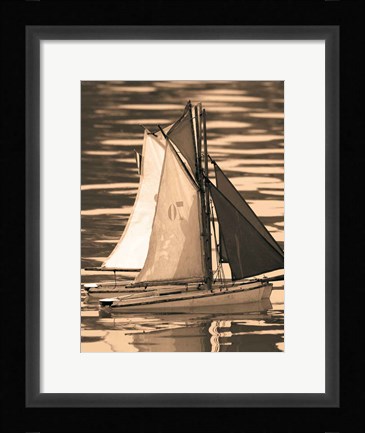 Framed Les Petits Bateaux II Print