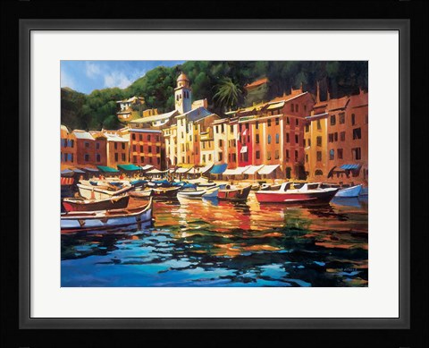 Framed Portofino Colors Print