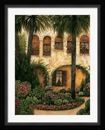 Framed Patio Gerona Print