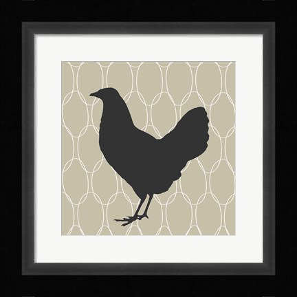Framed Cluck, Cluck Print