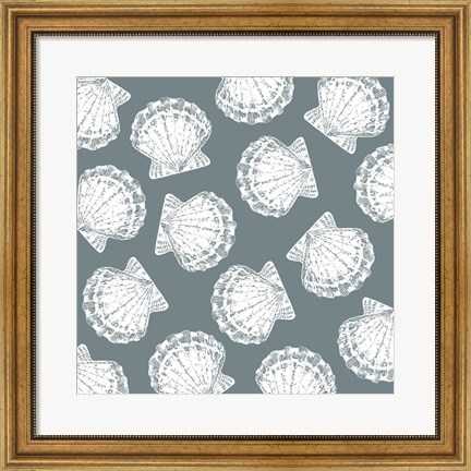 Framed Scattered Shells II Print