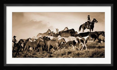Framed Gathering the Herd Print