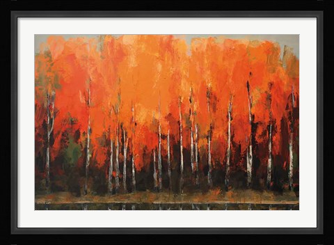 Framed Birch Shoreline Print