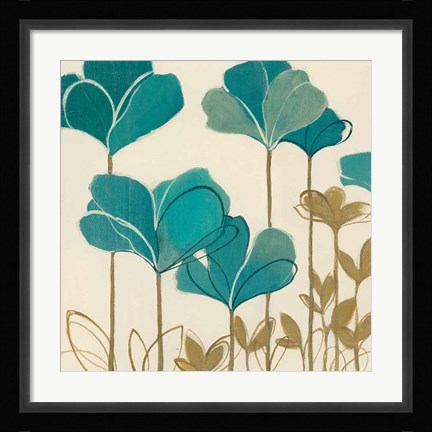 Framed Ladybug Flowers II Print