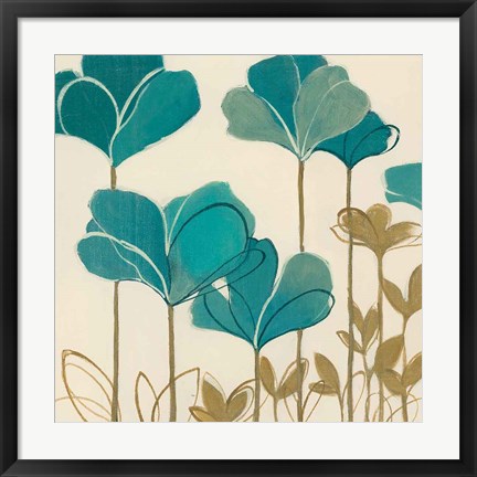 Framed Ladybug Flowers II Print