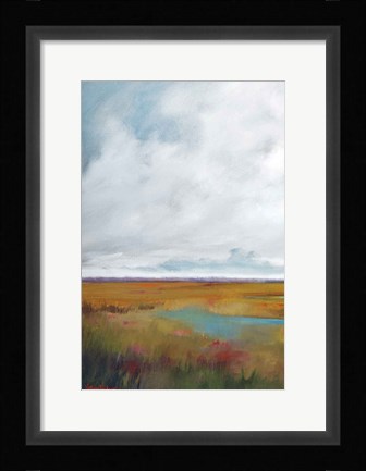 Framed Sunset Over The Marsh I Print