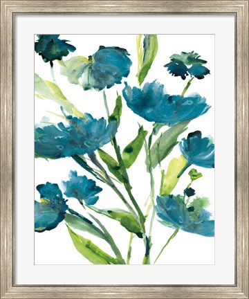 Framed Blueberry Blooms  II Print